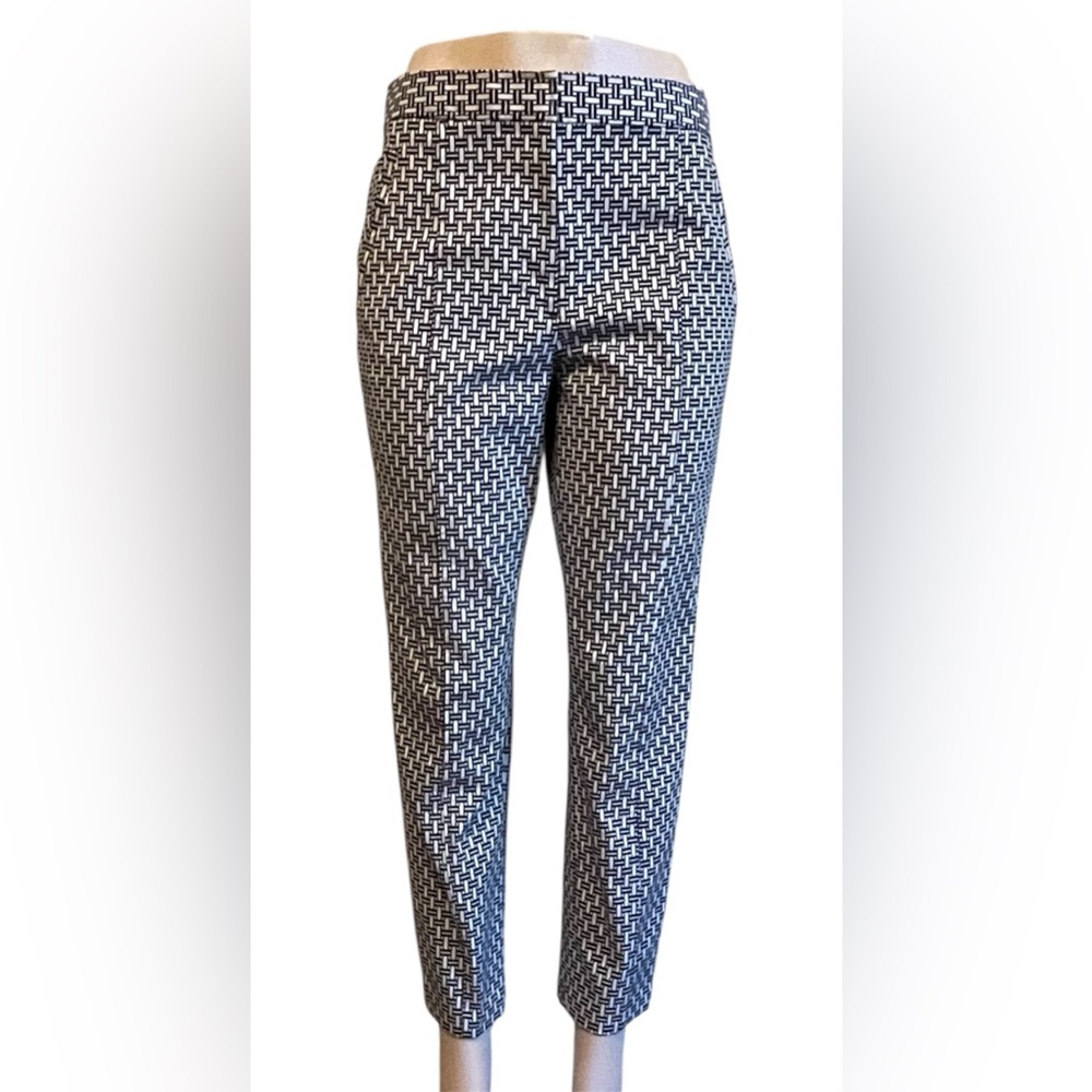 Tory Burch Blue and White Patterned Trousers
